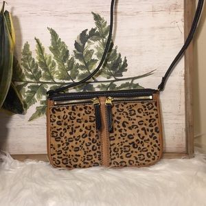 🔥Fossil calf hair and leather crossbody